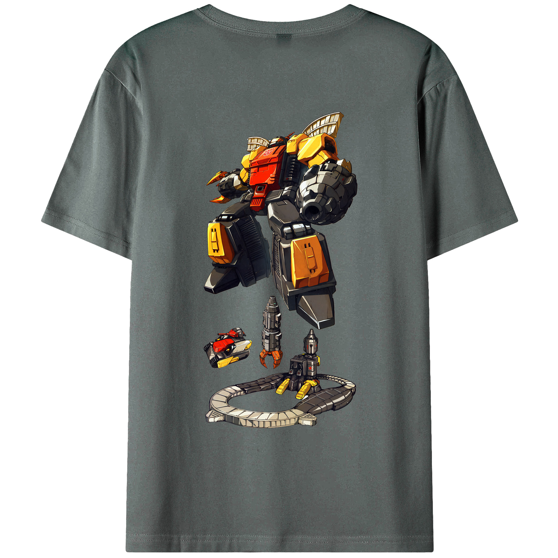 （画像用） Transformers トランスフォーマー 綿100％ メンズ半袖Tシャツ（バックプリント） 通気性
